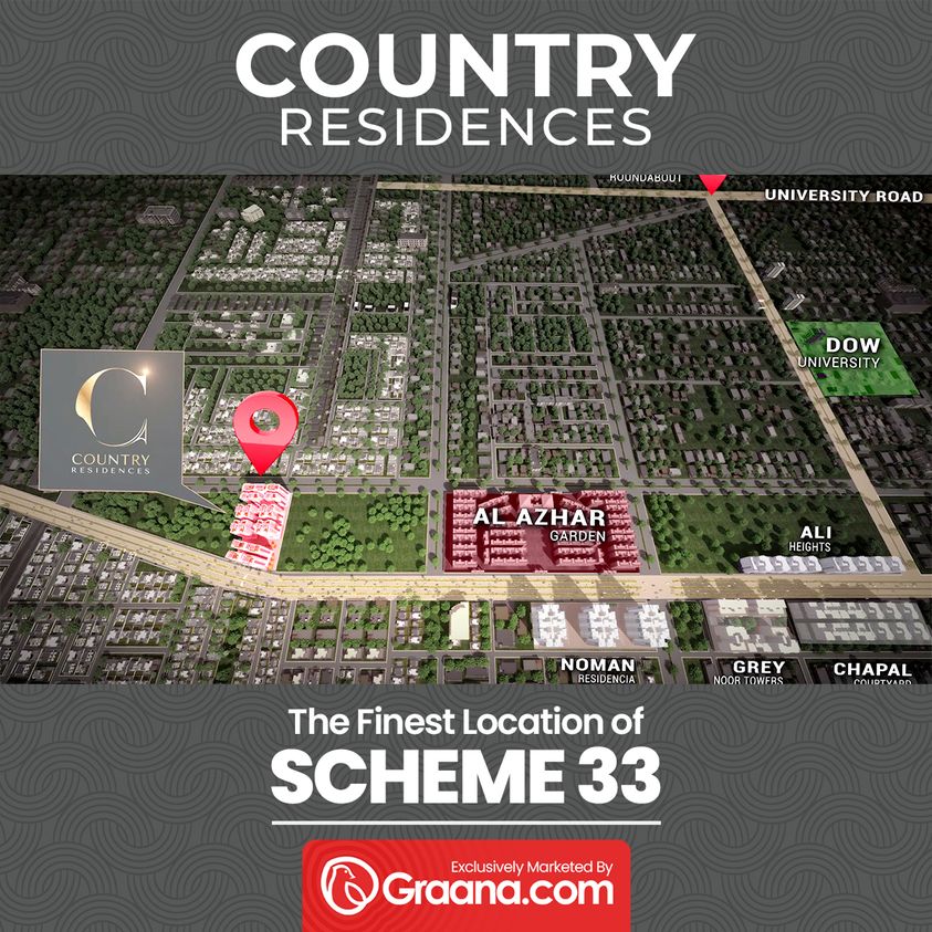 Country Residences next to Al Azhar Garden